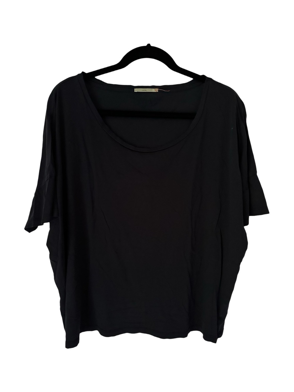 Alternative Earth Organic Cotton Navy Blue Scoop Neck Slouchy Short Sleeve Tee